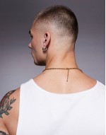 waterproof stainless steel rosary bead chain necklace in gold