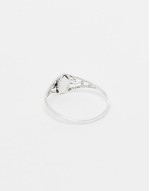 teardrop ring with turquoise stone in sterling silver