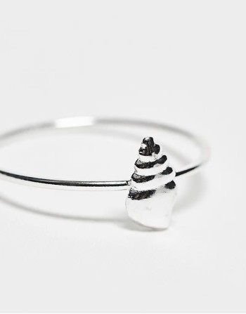 shell ring in sterling silver