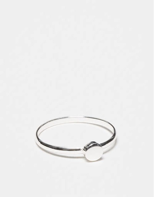 disc band ring in sterling silver
