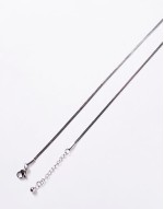 2 pack waterproof stainless steel  snake chain bracelet in silver tone