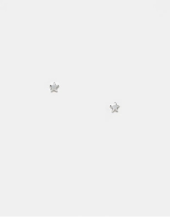 tiny star earrings in sterling silver