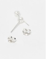 pearl stud earrings in sterling silver